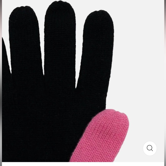 NWT Kerri Rosenthal Colorblock Cashgloves 100% Cashmere Gift Fun Warm Whimsical - Picture 2 of 7